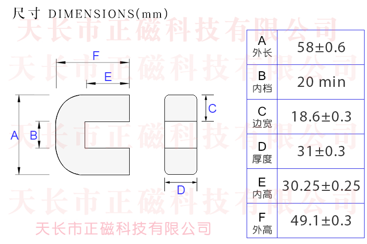UF58��UU58�ߴ�ͼ
