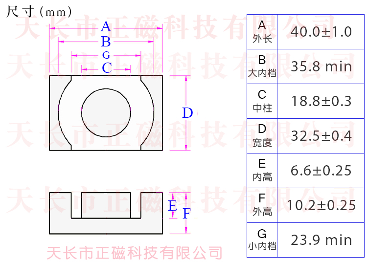 EQ40EER40ߴͼ